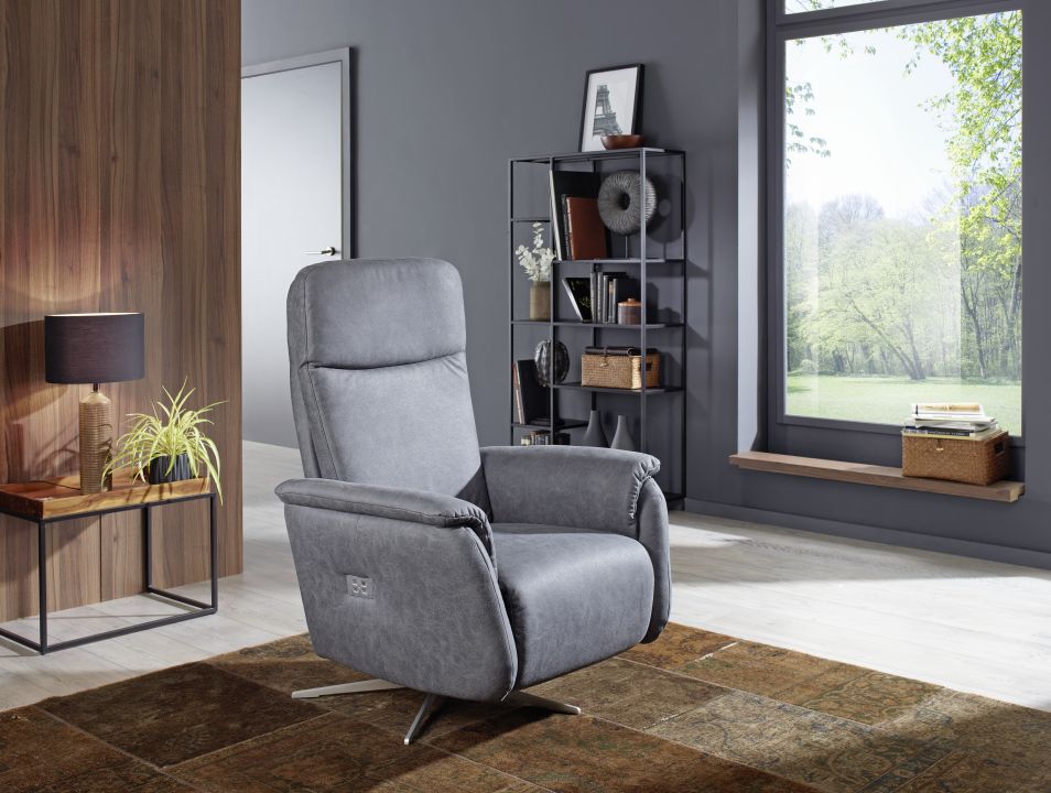 Dietsch Relaxsessel MOTION 2 in Stoff Bulus anthrazit, Sessel, Gehäuse, Kinohaush, Wohnzimmerstuhl, Relaxsessel