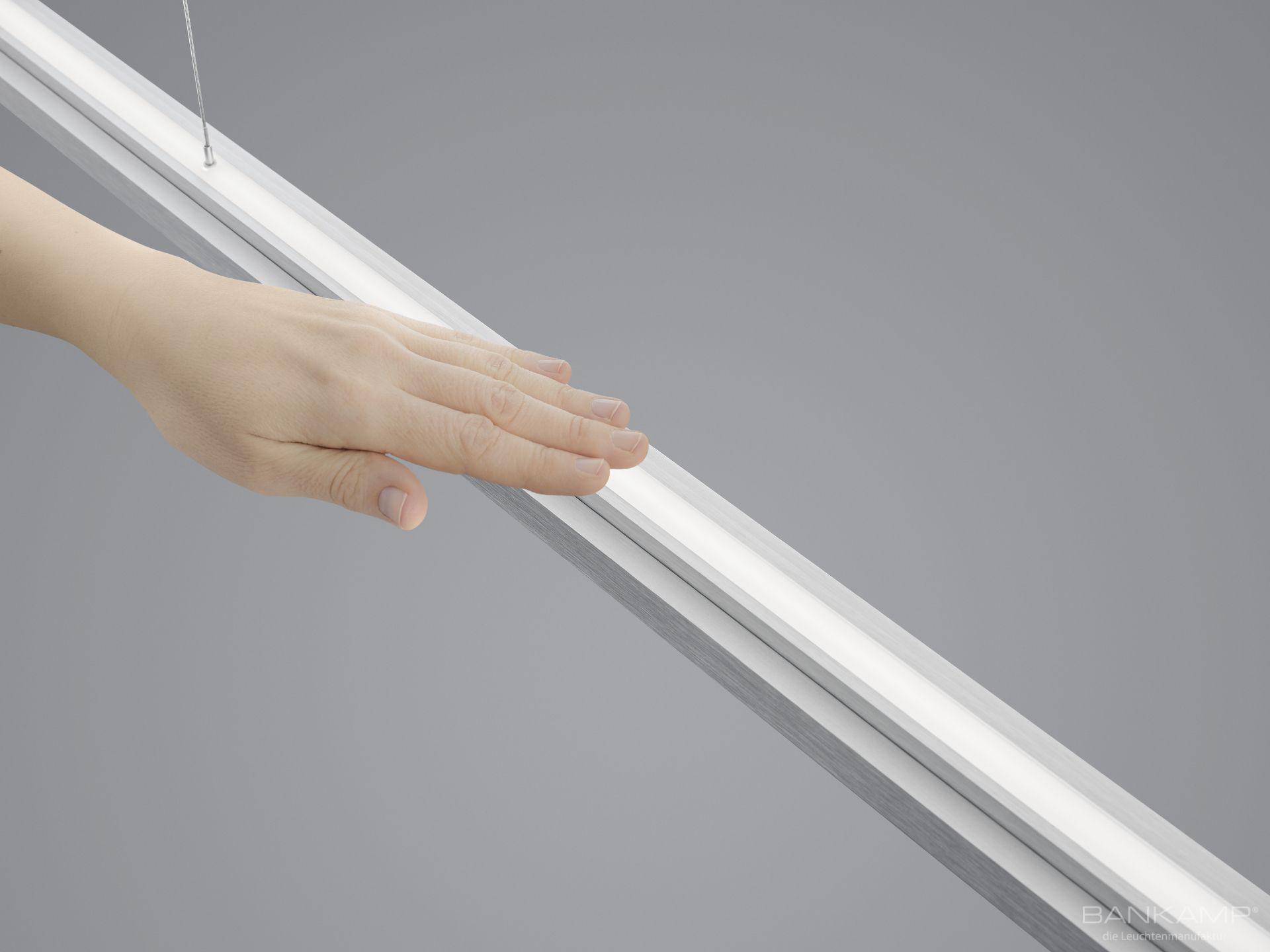 LED-Pendelleuchte LIGHTLINE IV FLEX 120-225x5 in Alu matt