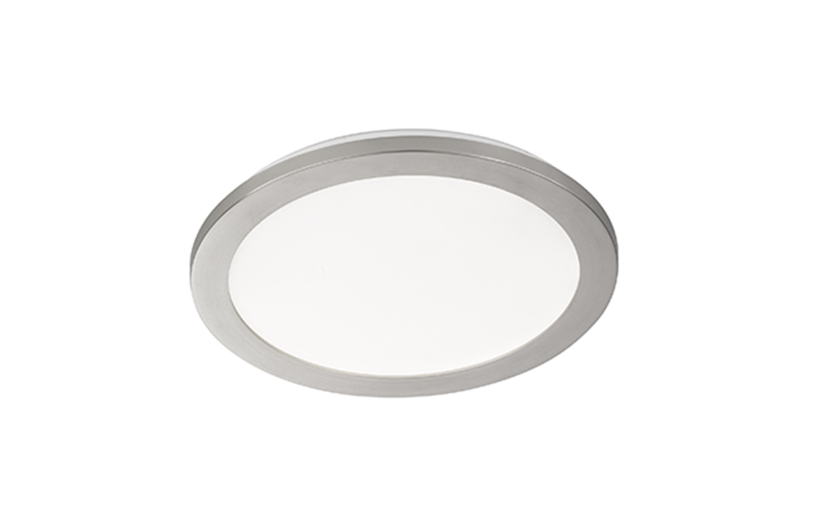 Fischer & Honsel LED-Deckenleuchte GOTLAND in Nickel matt/Acrylglas weiß
