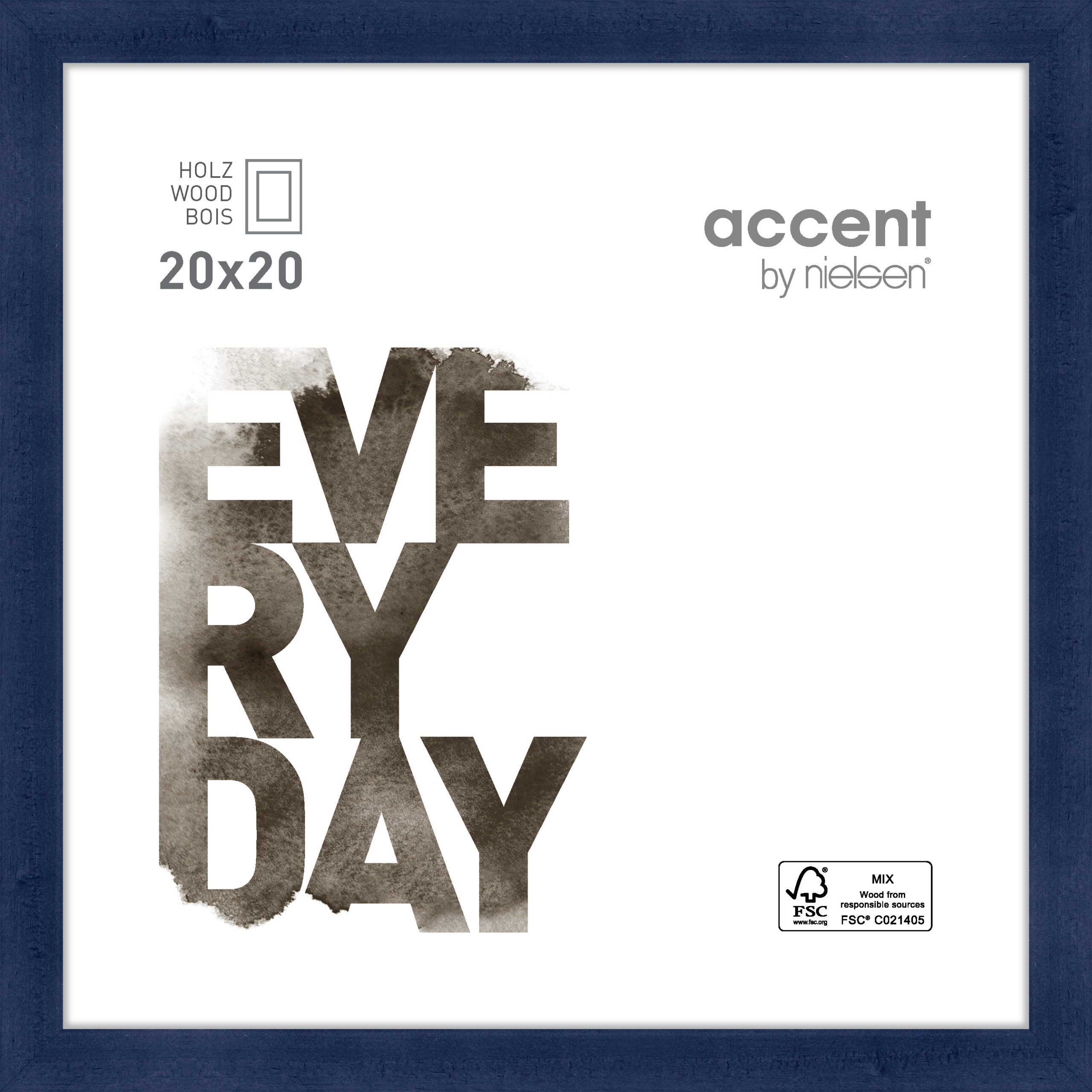 Accent by Nielsen Holz Bilderrahmen Zoom ca. 20x20cm in Farbe Dark Blue
