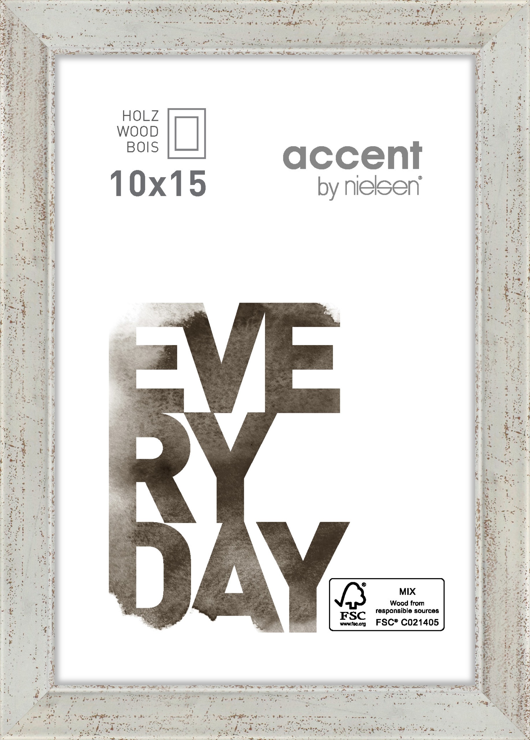 Accent by Nielsen Holz Bilderrahmen Zoom ca. 10x15cm in Farbe Silver