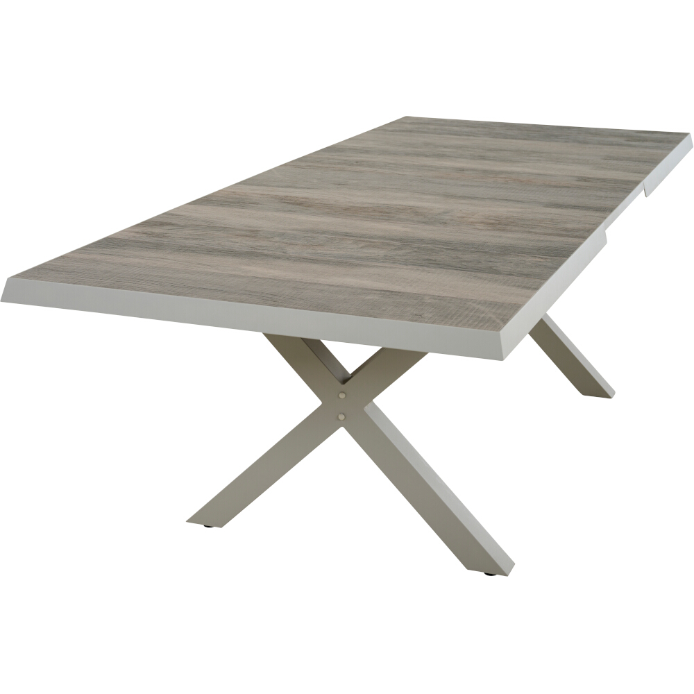 Ausziehtisch SINCRO ca. 200(260)x100cm in Farbe seidengrau, washed grey, Kaffeetisch, Mobiliar, Tabelle, Esstisch, Tischplatte