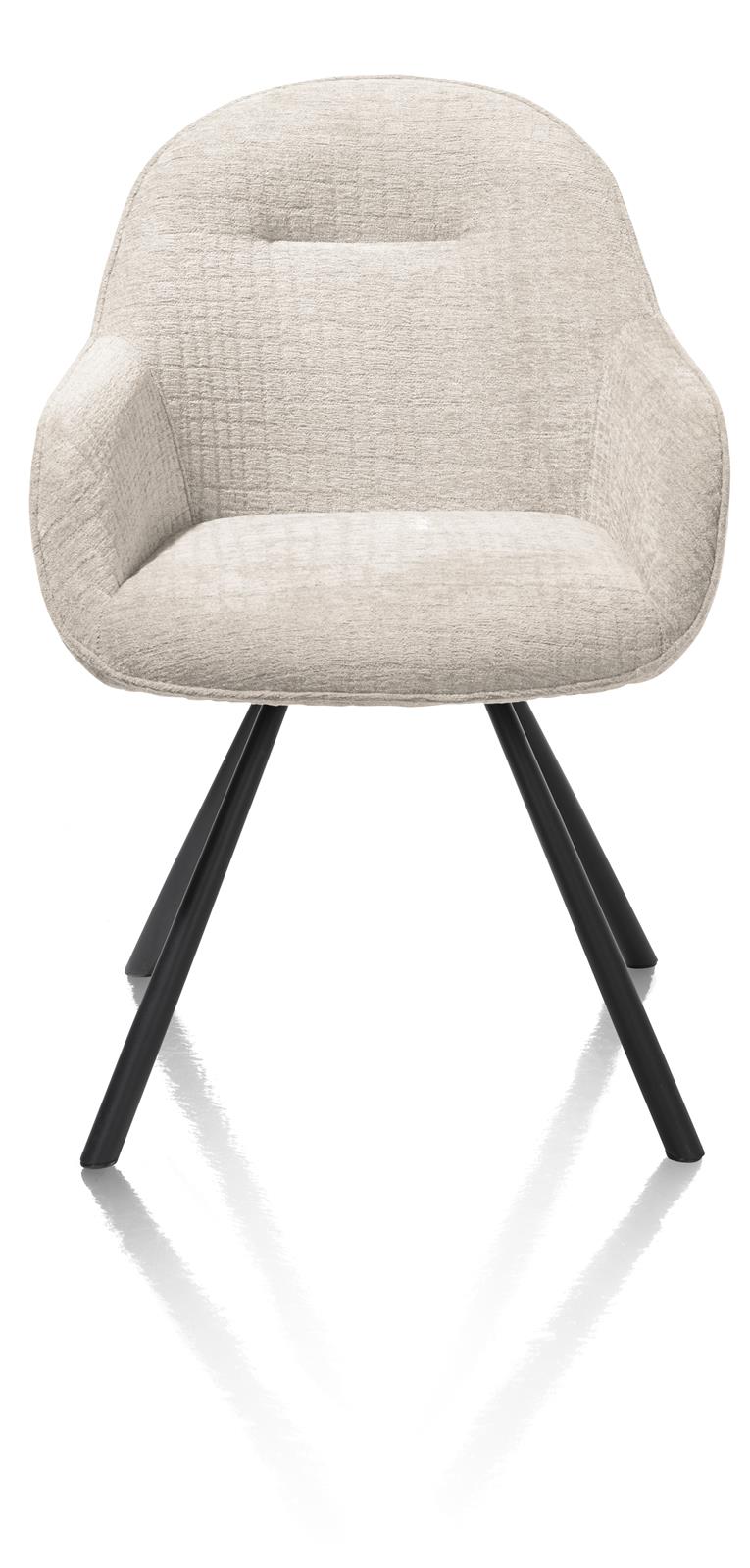 Henders & Hazel Armlehnstuhl CLINT ca. B58 H85 T65 cm in Stoff Wave Chenille creme