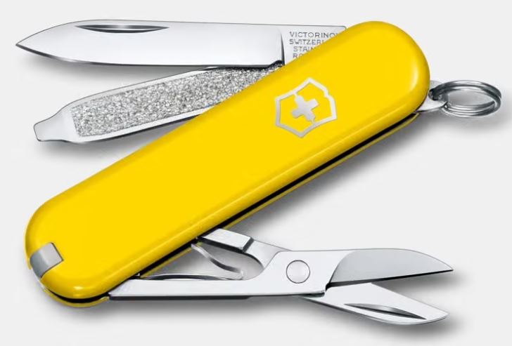 Victorinox Taschenmesser Classic gelb Victorinox Taschenmesser Classic gelb, Schweizer Messer, Multi-Tool, Schlüsselanhänger, Gelb, Kompakt
