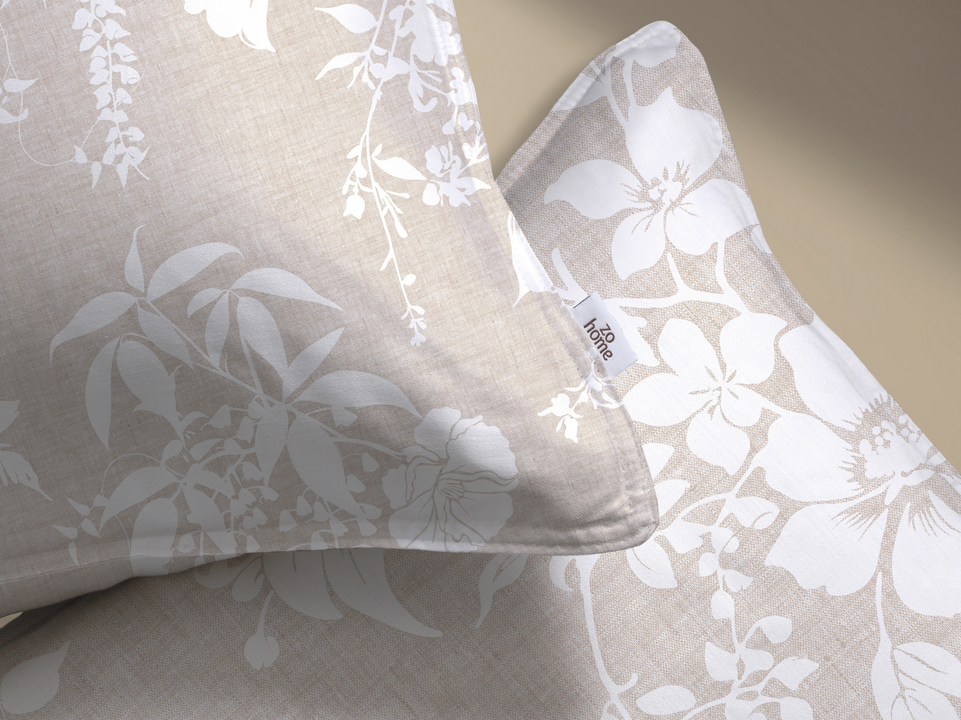 Heckettlane Bettwäsche ca. 155x220cm in Farbe Sandy-Beige, Kissen, Dekoration für Zuhause, Leinen, Kopfkissen