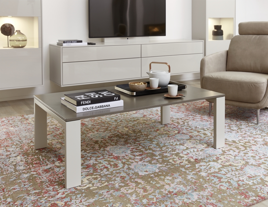 RMW Couchtisch Vienna, ca. 120 cm breit in brilliantgrau/grigio