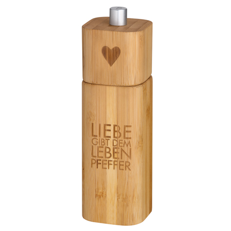 Pfeffermühle Liebe gibt dem Leben Pfeffer, holz, maß, pfeffer, mühle, herz