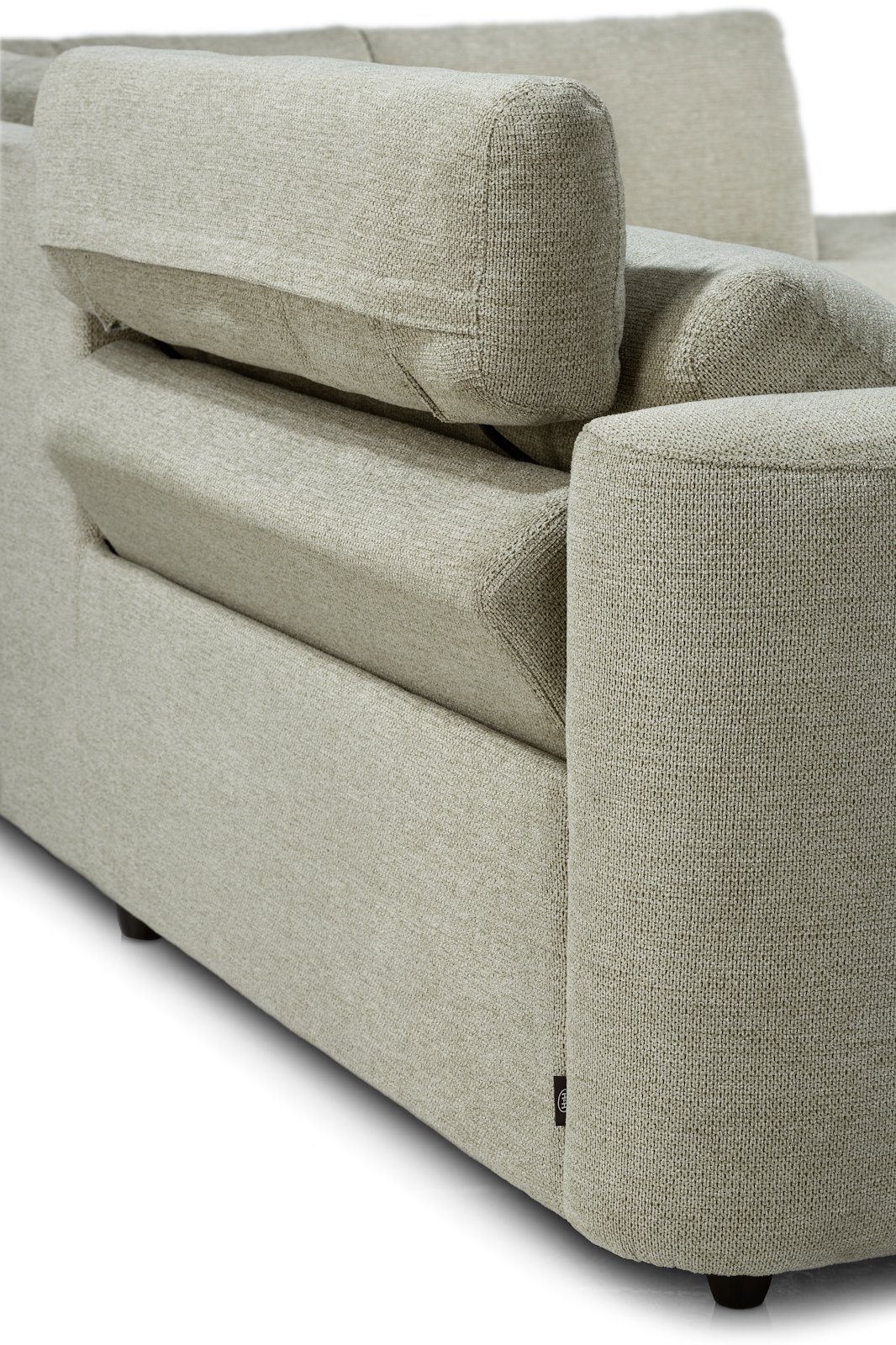 Henders & Hazel Rundecke ROCHELLE in Salbeigrün, Sofa, Beige, Stoff, Gepolstert, Armlehne