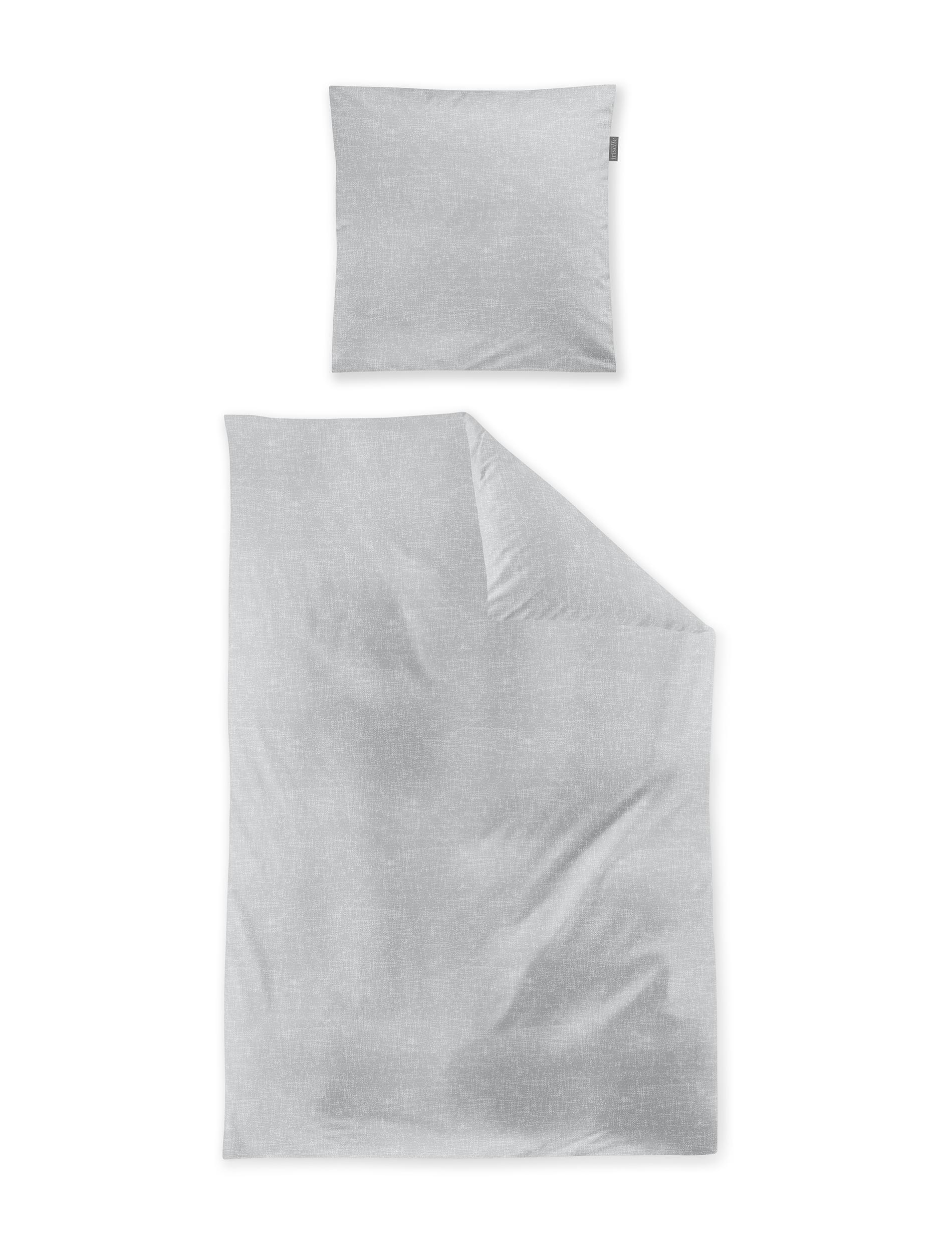 Irisette Edel-Feinbiber Bettwäsche KOALA ca. 135x200cm in Farbe silber, Kissenbezug, Bettwäsche, Kissenhülle, Stoff, Grau