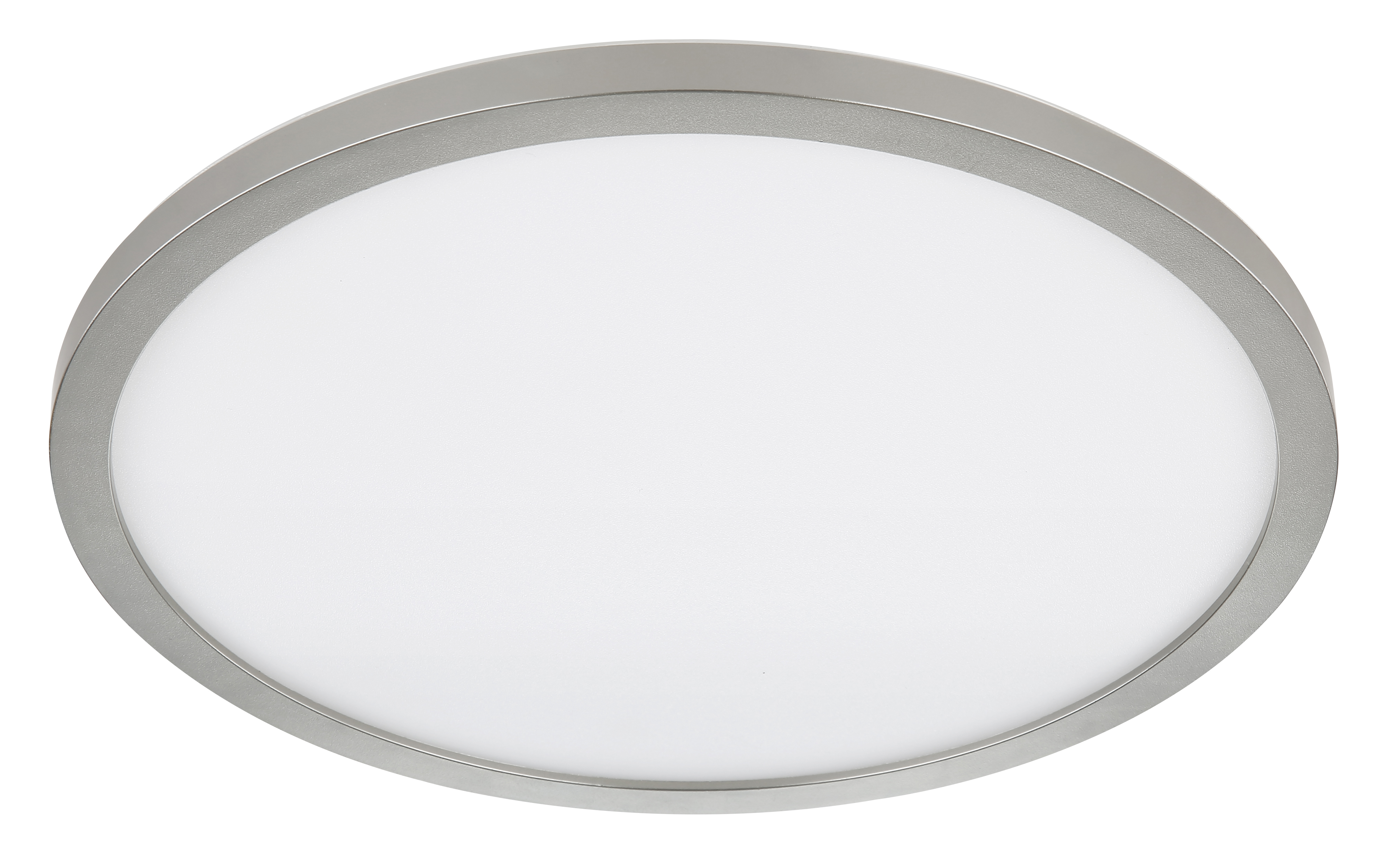 Globo LED-Deckenleuchte SAPANA Ø ca. 29,4cm in Kunstoff Nickel matt/Opal weiß
