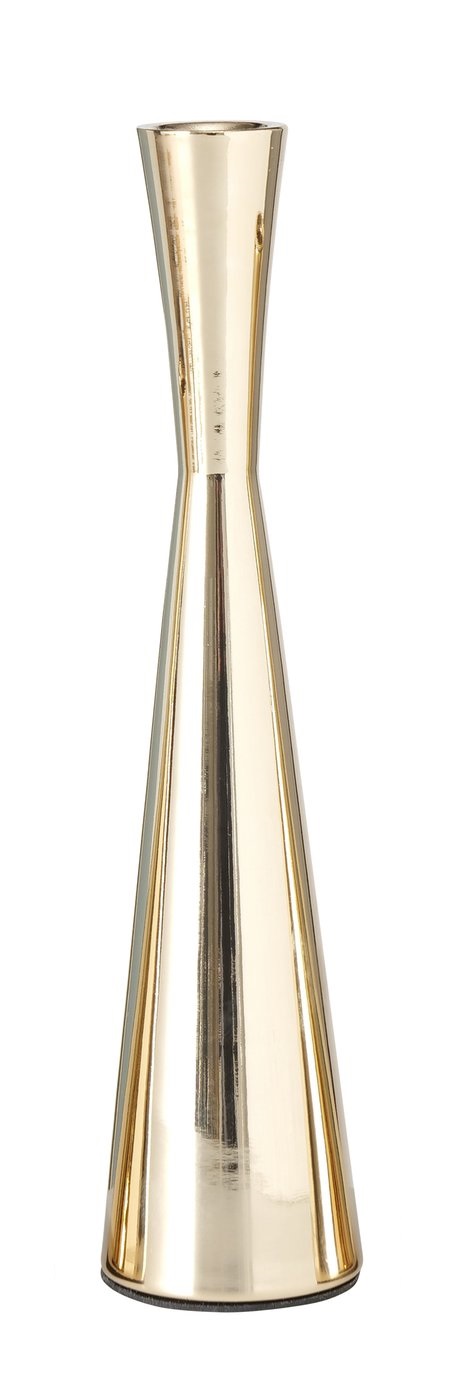 Boltze Kerzenleuchter Cone ca. 26cm in Farbe Aluminium gold