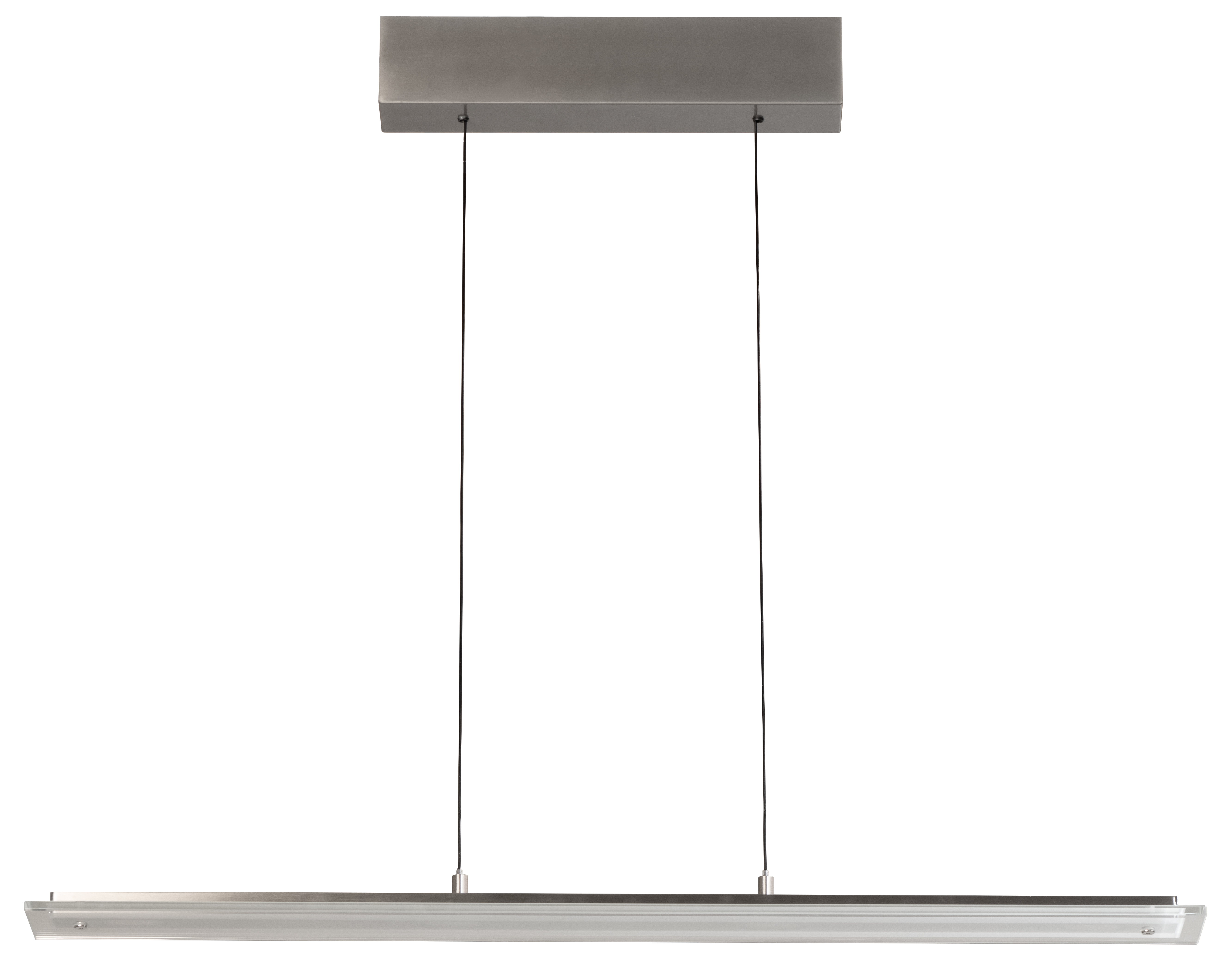 Fischer & Honsel LED-Pendelleuchte TORVI 4-flammig in Farbe Nickel matt/Glas teilsatiniert Rand klar , Elektronik, Bildschirm