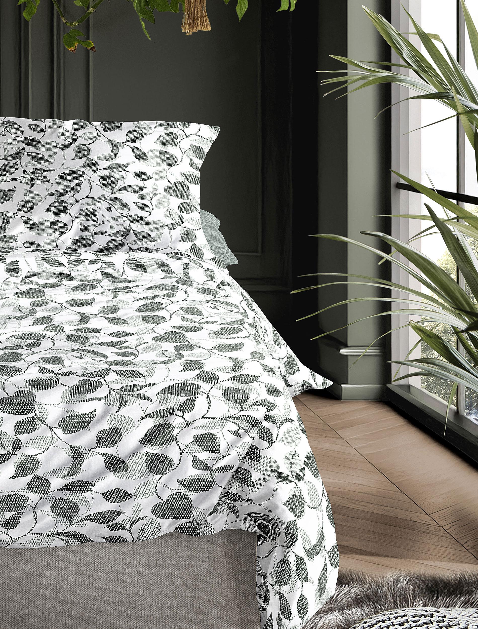 Irisette Edel-Feinbiber Bettwäsche KOALA-HK ca. 155x220cm in Farbe salbei