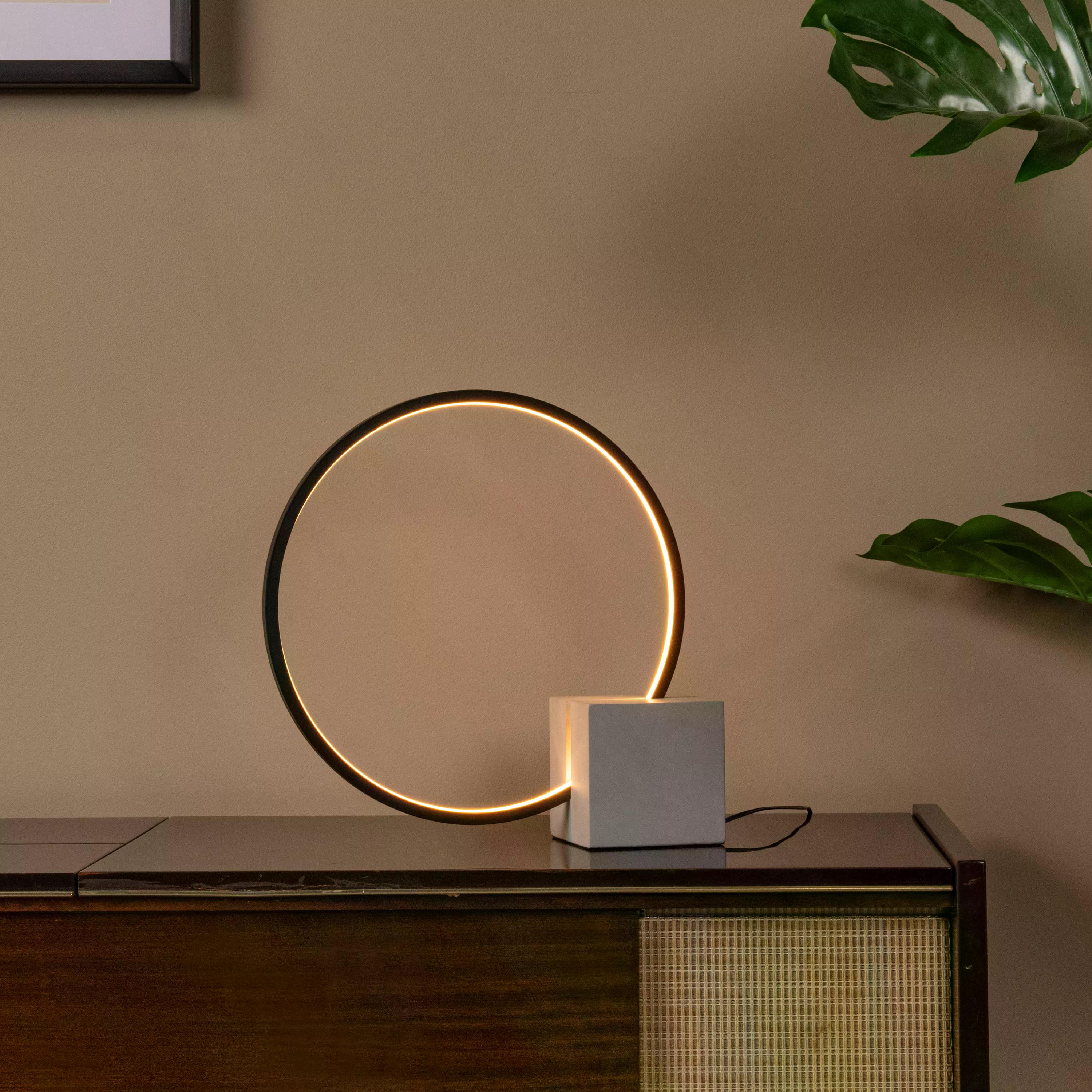 Lucide Tischleuchte CIRKELIS in schwarz, dimmbar, Drinnen, Innenarchitektur, Lampe