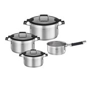 Rösle Topfset 4-tlg. SILENCE PRO Rösle Topfset 4-tlg. SILENCE PRO, Kochtopf-Set, Allzweck Topf, Stahltopf, Induktionsgeeignet, Kochgeschirr-Set