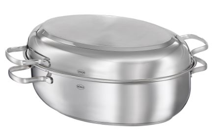Rösle Bräter oval PUREELEMENTS Rösle Bräter oval PUREELEMENTS, Edelstahl Topf, Titans Topf, Dampfgarer Topf, Doppelkocher, induktionsgeeignet