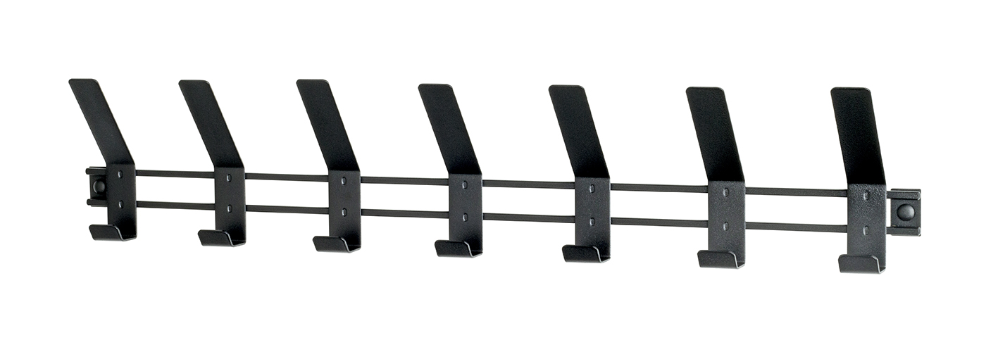 Haku Möbel Garderobenleiste ca. B74 H14 T6 cm in Metall schwarz 