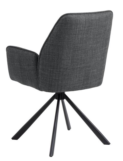 Esszimmerstuhl 4er-Set GLENDA in Stoff Basel 19 dunkelgrau, Moebel, Stuhl