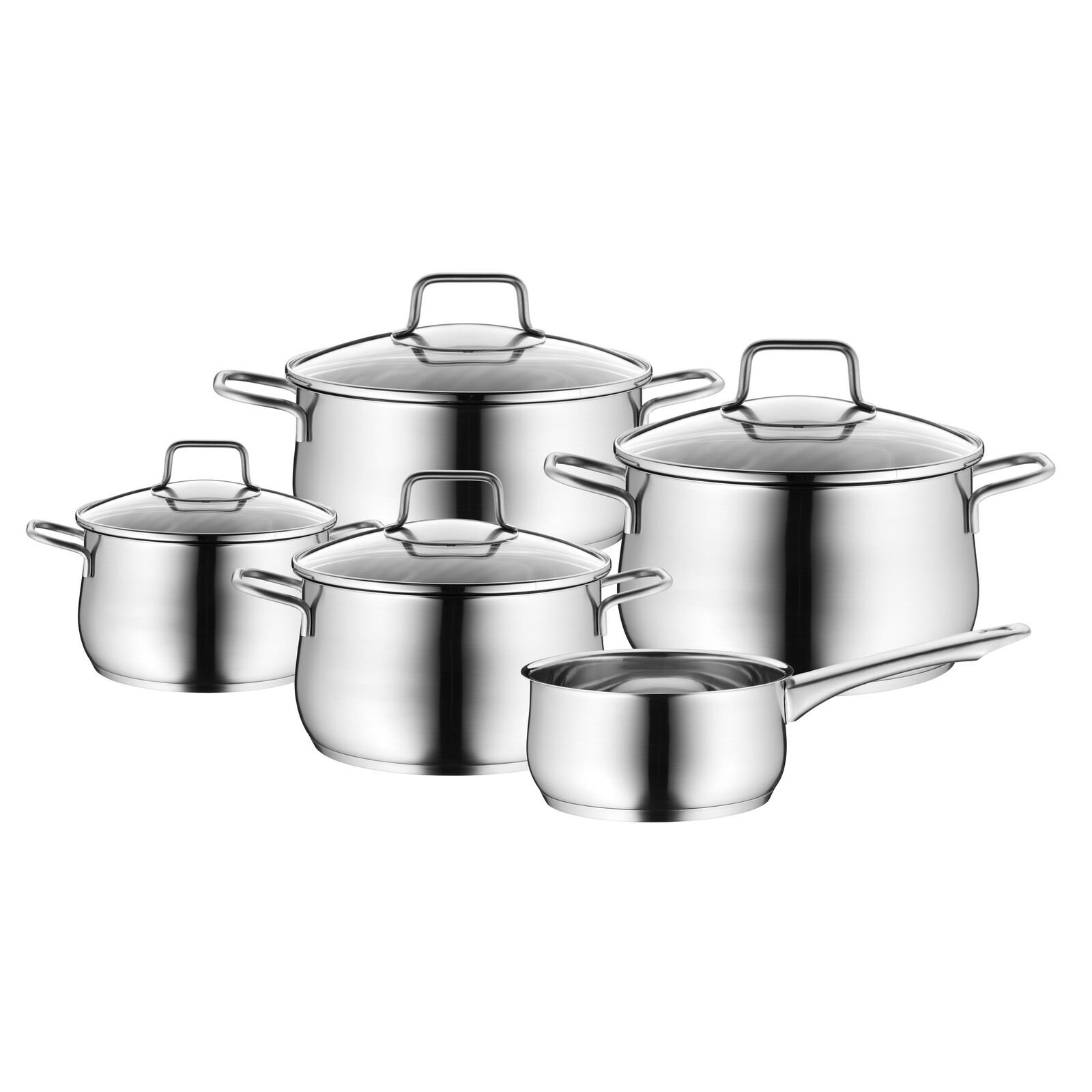 WMF Kochgeschirr-Set Mattea 5-teilig aus Edelstahl WMF Kochgeschirr-Set Mattea 5-teilig aus Edelstahl