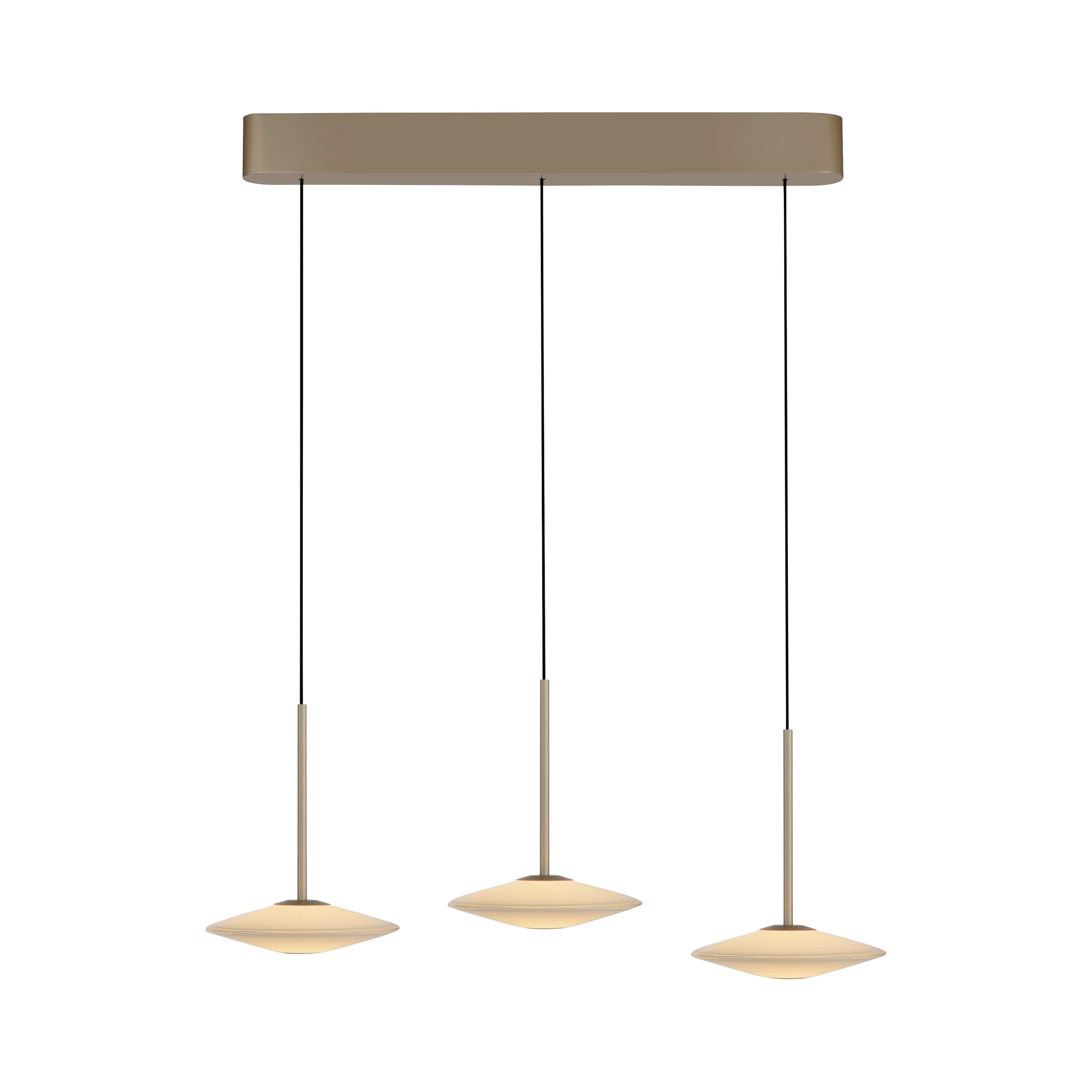 Paul Neuhaus LED-Pendelleuchte ELIPSA 3-flammig in Farbe bronce, Lampe, Badezimmer, Drinnen, Zimmer, Duscharmatur