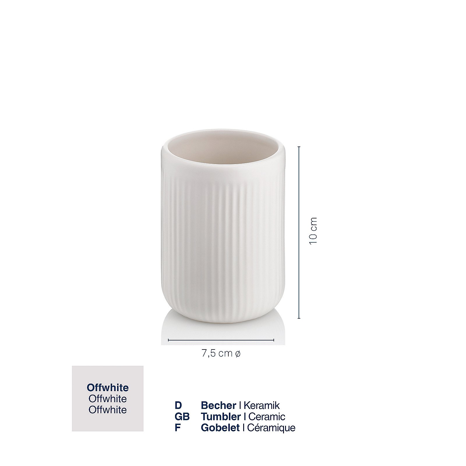 Kela Becher Adele offwhite ADELE in , Porzellan, Töpferei, Krug, Vase, Tasse