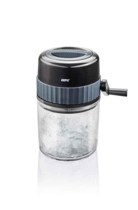 GEFU Ice Crusher SLUSH in Farbe Schwarz/transparent, Grinder, Manual grinder, Kaffeemühle, Kreuzmühle, Kunststoffbehälter