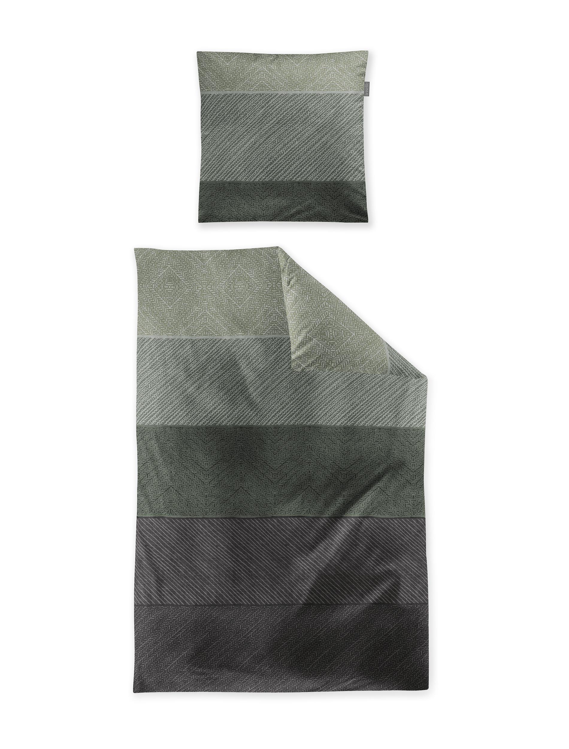Irisette Edel-Feinbiber Bettwäsche KOALA ca. 135x200cm in Farbe grün