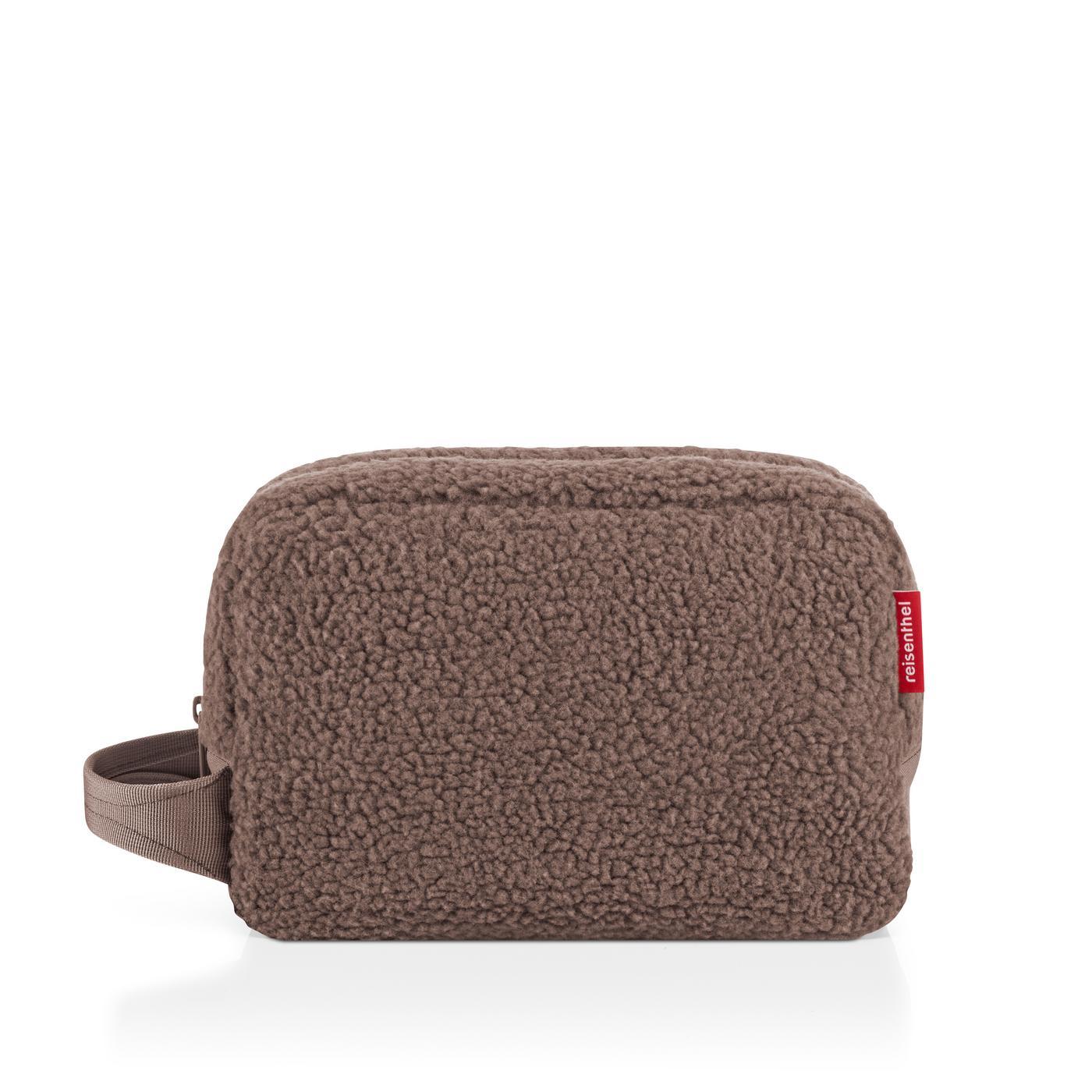 Reisenthel COSMETICPOUCH M in Farbe teddy chocolate, Tasche, Schultertasche, Fleece, Braun, Gürteltrage