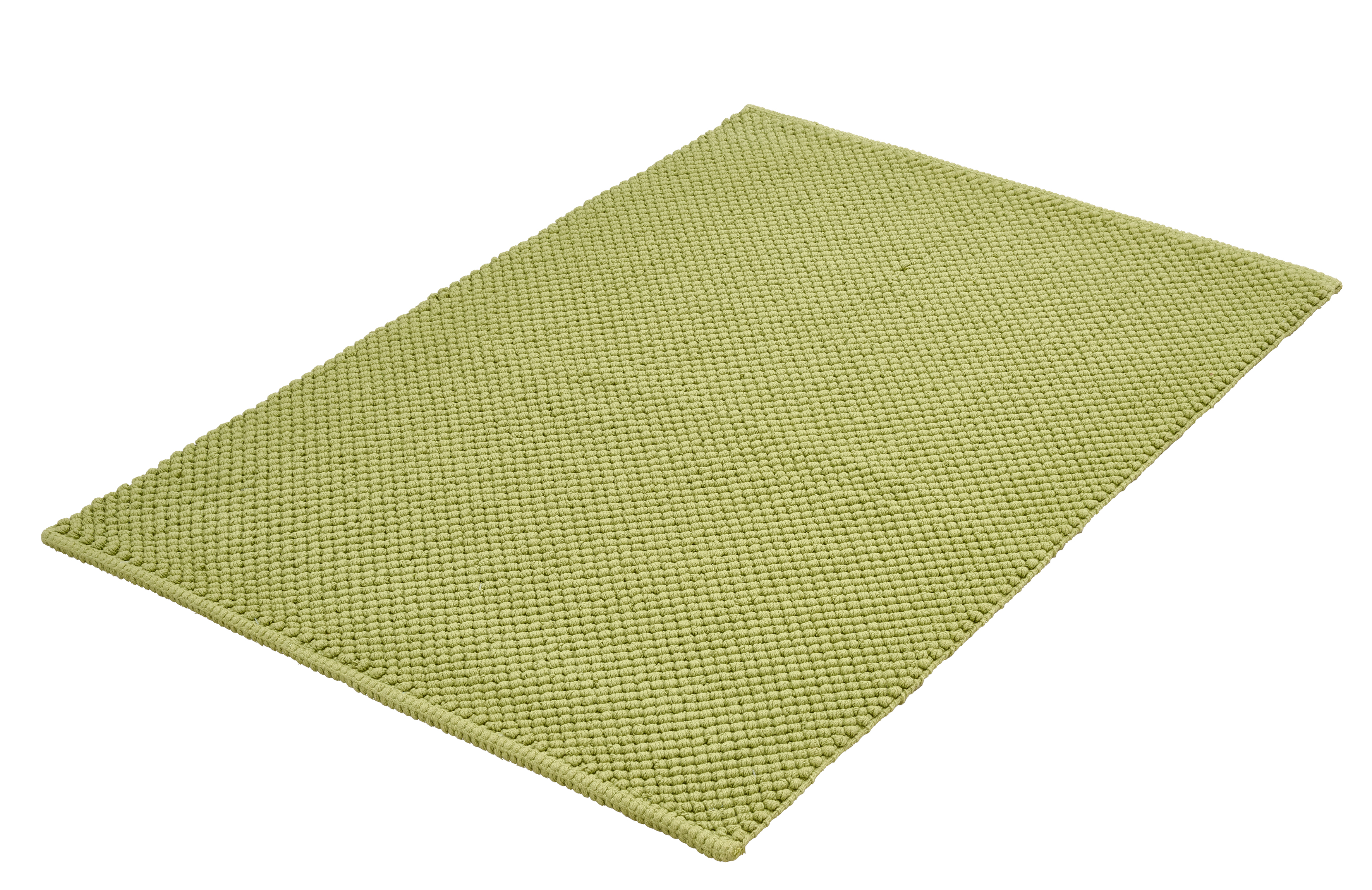 Kleine Wolke Badteppich PUNTO ca. 60x90cm in Farbe Dill, teppich, badvorleger, grün, struktur, gewebt