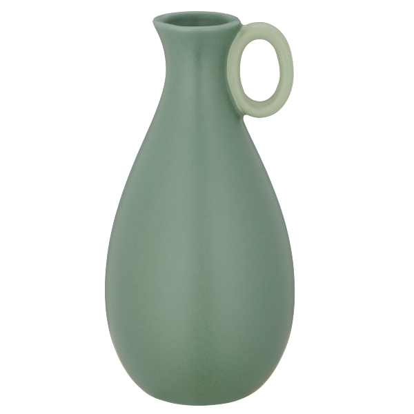 Roomio Vase mit Henkel JASMIN Durchmesser ca. 10 cm, Höhe ca. 20 cm in Fb. jade Roomio Vase mit Henkel JASMIN Durchmesser ca. 10 cm, Höhe ca. 20 cm in Fb. jade, Krug, Töpferei, Vase, Kanne, Wasserkrug