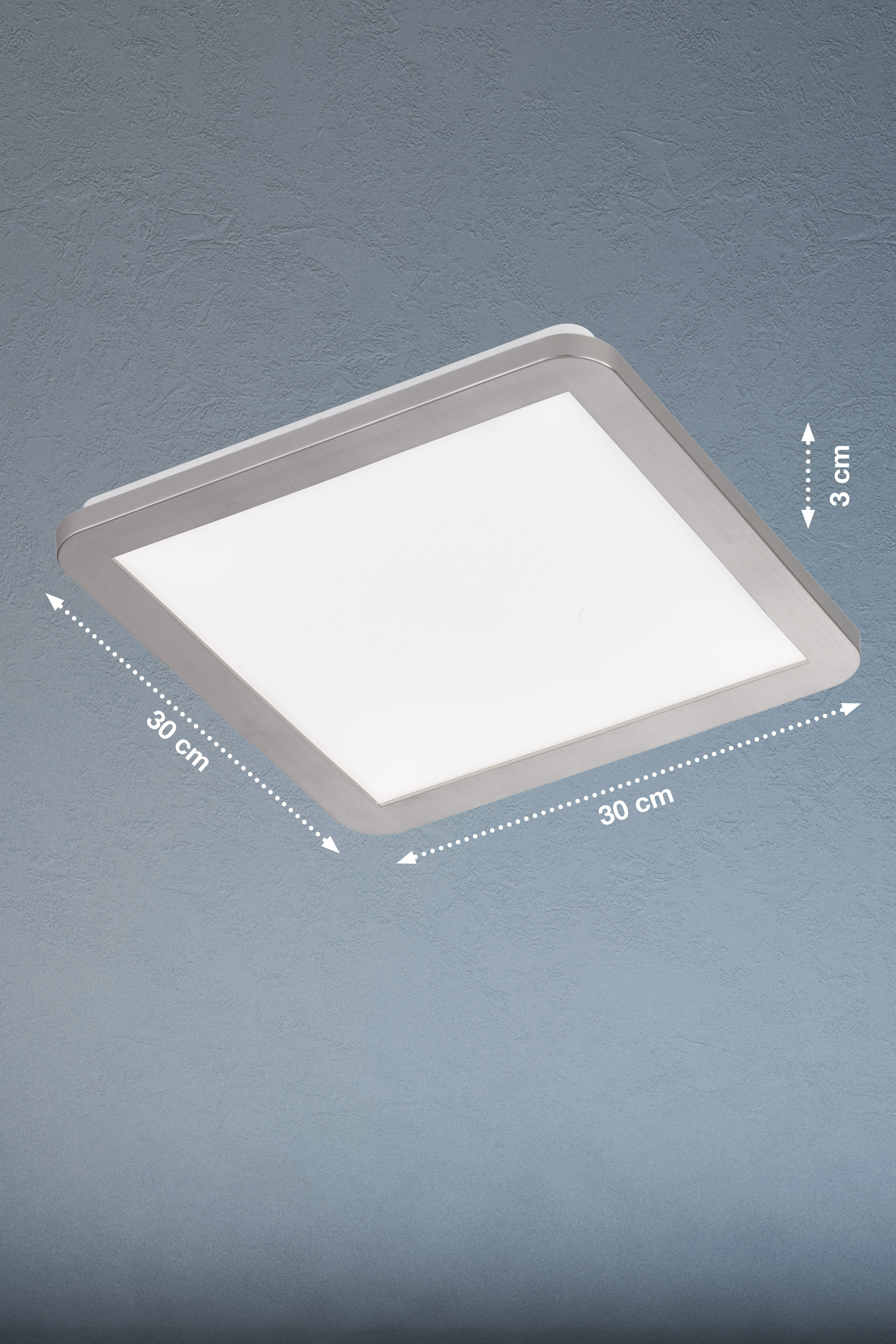 Fischer & Honsel LED-Deckenleuchte GOTLAND 1-flammig in Farbe Nickel matt/Acrylglas weiß Fischer & Honsel LED-Deckenleuchte GOTLAND in Nickel matt/Acrylglas weiß