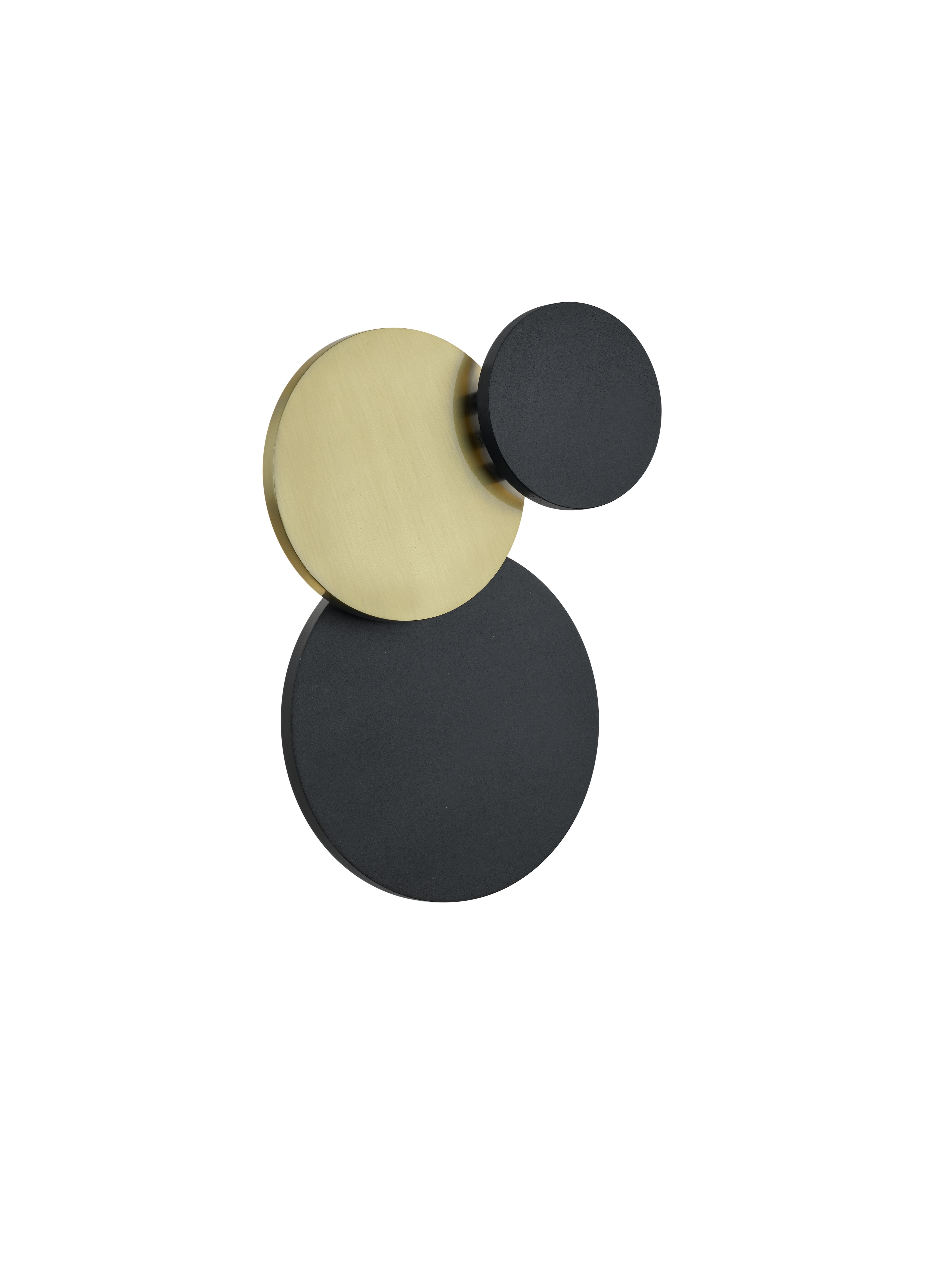 B-Leuchten LED-Wandleuchte Tilda ca. 24x34cm in schwarz/gold