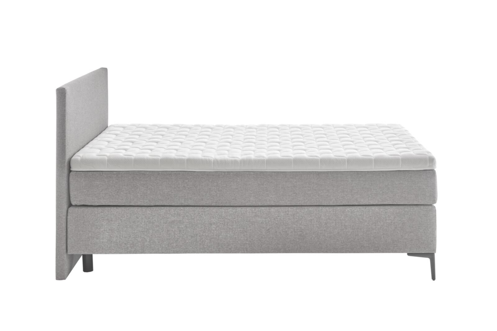 Fey Boxspringbett Kawoo 6611-00-00 Grau, Bettenrahmen, Boxspringbett, grau, Stoffbezug, Matratze