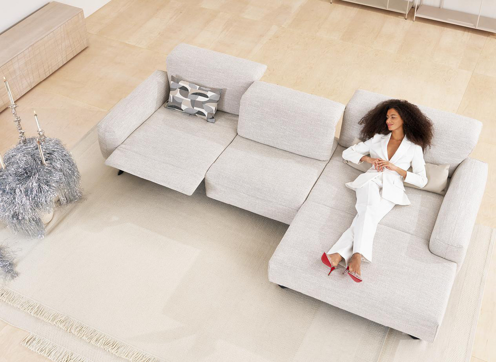 Himolla Polstergruppe SIGNA (1552) in 24 Ono / Off, sofa, sectional, beige, wohnzimmer, musterkissen