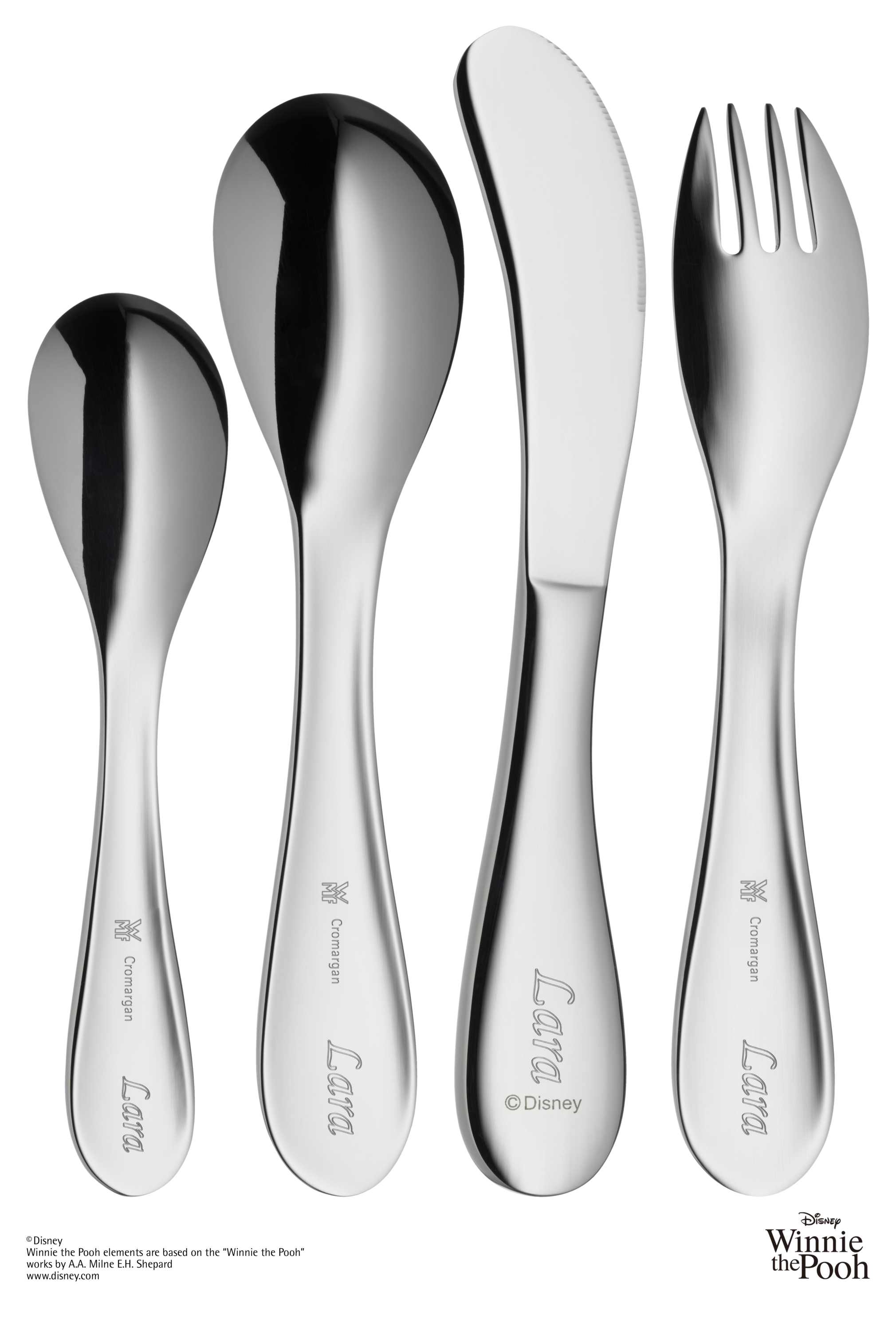 WMF Kinderbesteck-Set Knuddel, 4-teilig in poliertem Edelstahl WMF Kinderbesteck-Set Knuddel, 4-teilig in poliertem Edelstahl