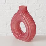Boltze Vase Tiffy in Farbe Glas lackiert dunkelrosa