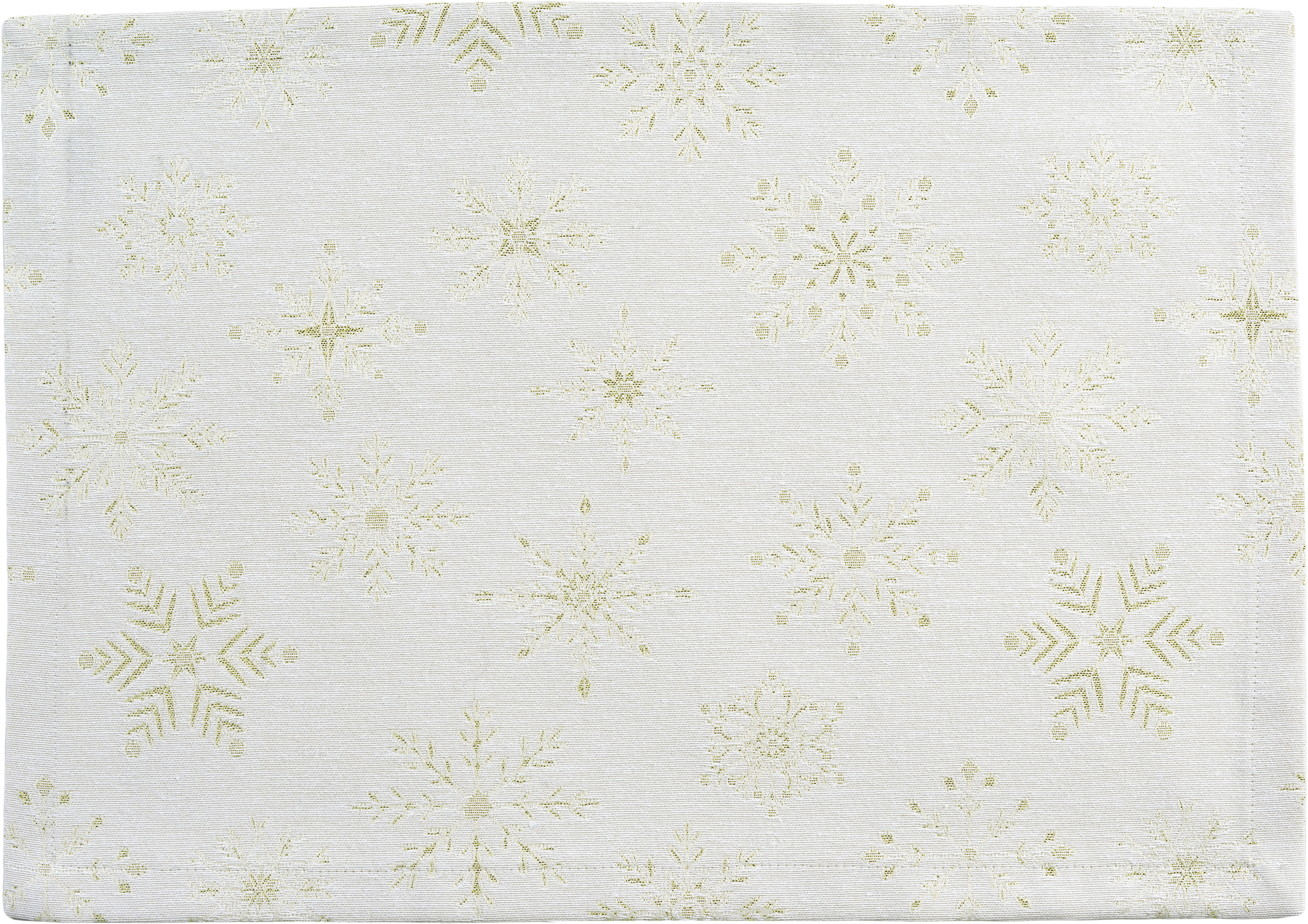 Sander Tischläufer CRISTALLO BUIO ca. 50x140cm in Farbe ecru, Schneeflocke, Muster, Teppich, Weiß, Gold