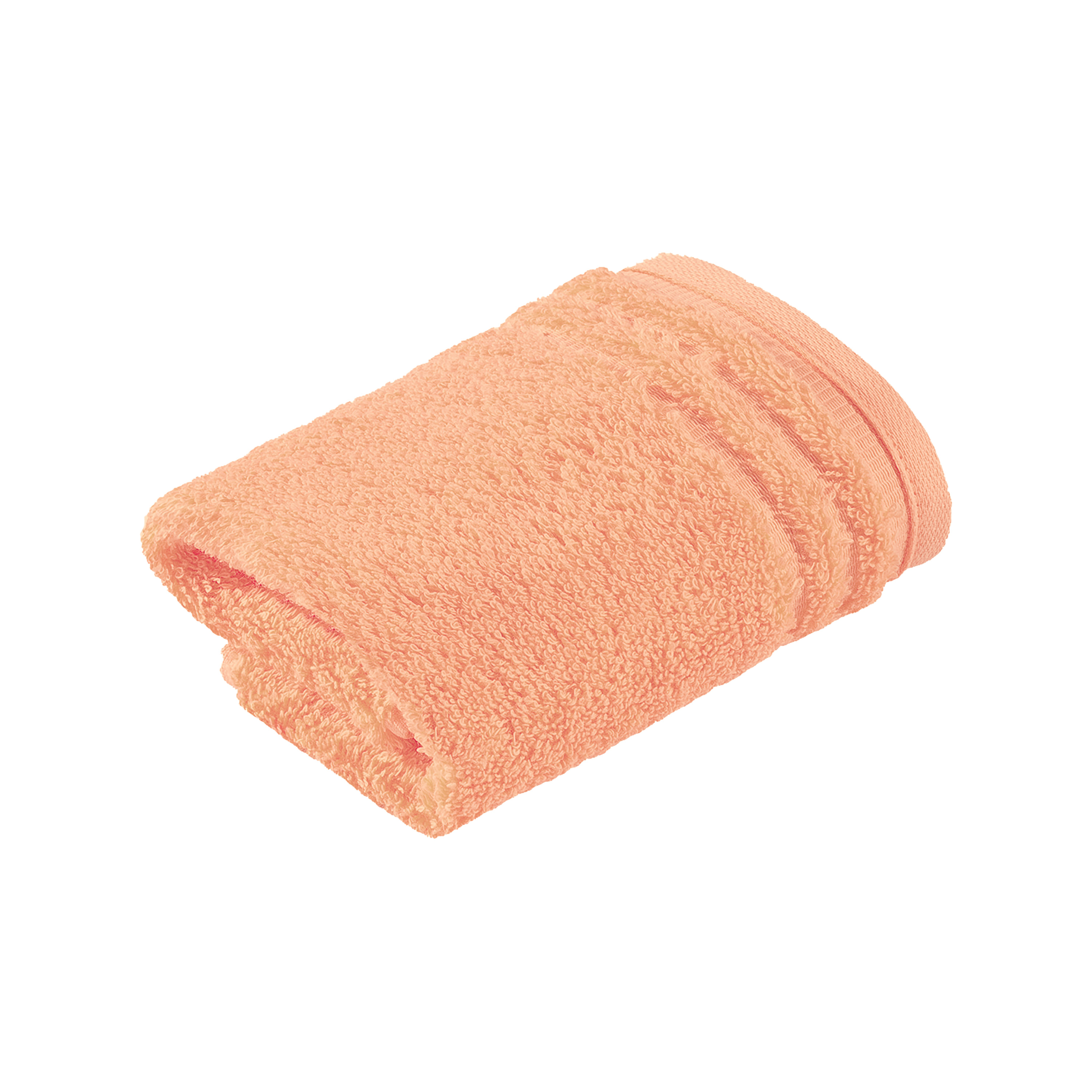 Vossen Seiftuch Vienna Style Supersoft ca. 30x30cm in Farbe soft peach, Handtuch, Frottee, Korallfarben, Unifarben