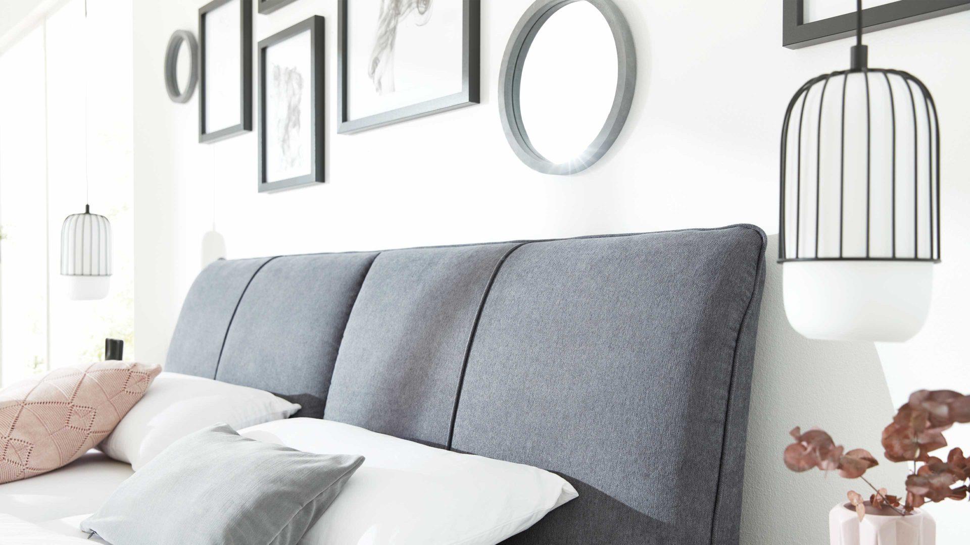 Interliving Polsterbett IL-1414 in Grau Interliving Polsterbett IL 1414 ca. 180 x 200 cm in Stoff grau