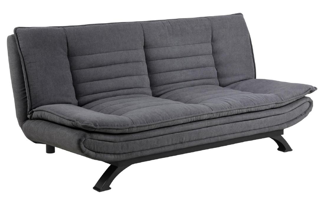 Verwandlungssofa Faith Grau Actona Schlafsofa FAITH in Stoff Enjoy dunkelgrau, Gestell matt schwarz