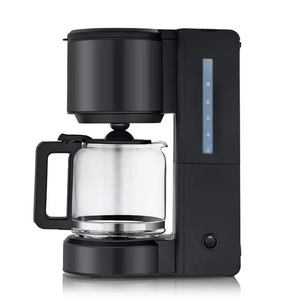 WMF Stelio Kaffeemaschine Glas, Deep Black, kapselkaffeemaschine, kaffeemaschine, filterkaffee, glasbecher, temperaturanzeige