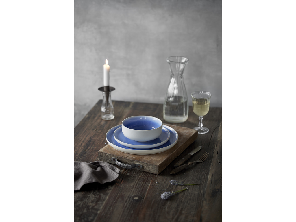 F&H Schale STUDIO ROUND NORTH in Farbe Matte white/Shiny river