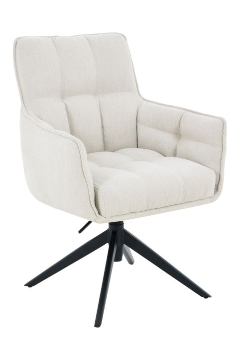 Hela Armlehnstuhl POMBA S ca. B61 H96 T65,5 cm in Stoff beige 31, Sessel, Polsterstuhl, Beige, Stoffbezug, Schwingsessel