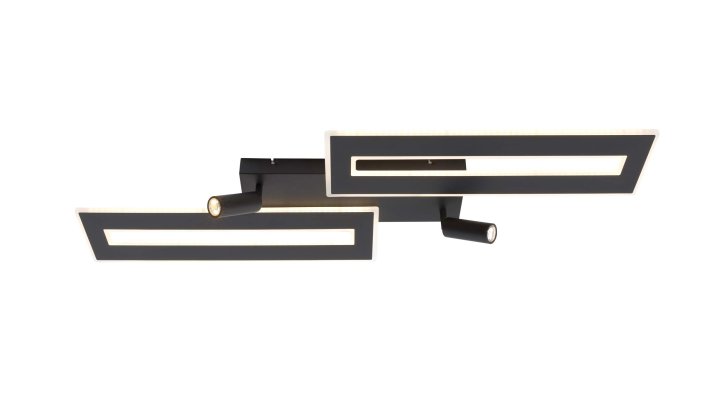 Interliving LED-Deckenleuchte IL-9336 in Metall schwarz matt
