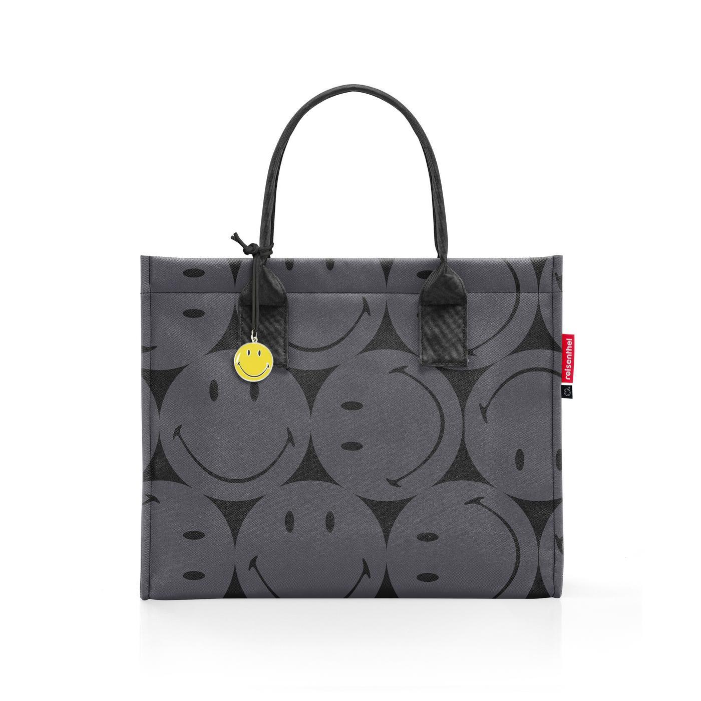 Reisenthel DAILY SHOPPER in Farbe smiley grey, Tasche, Handtasche, Graue Muster, Stofftasche, Käfig-Print