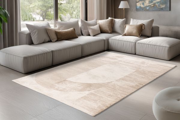 Webteppich NANCY ca. 160x230cm in Farbe beige, sofa, sectional, beige, teppich, wohnzimmer