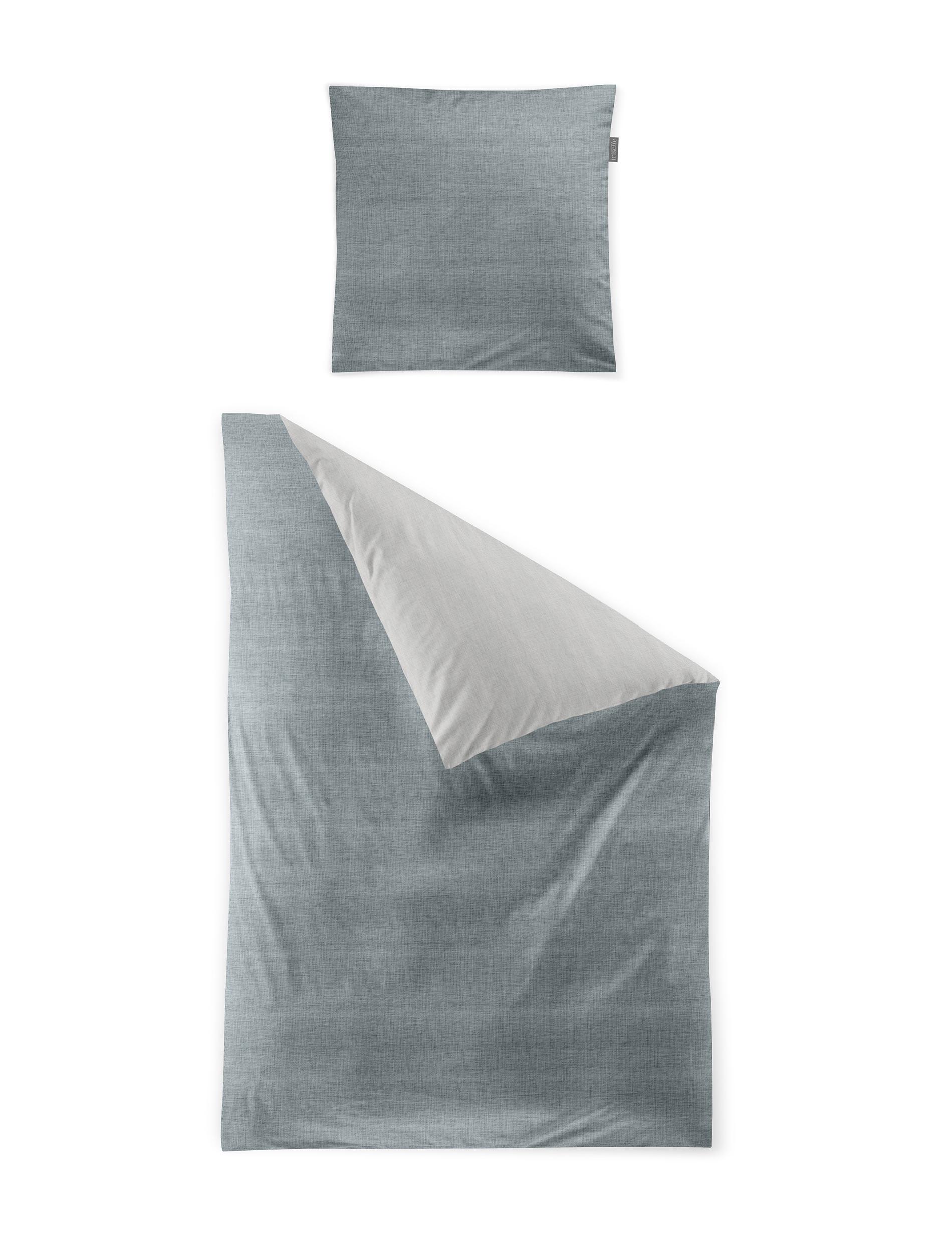 Irisette Mako-Satin Bettwäsche WAVE-HK ca. 135x200cm in Farbe blau, Kissen, Dekoration für Zuhause, Leinen