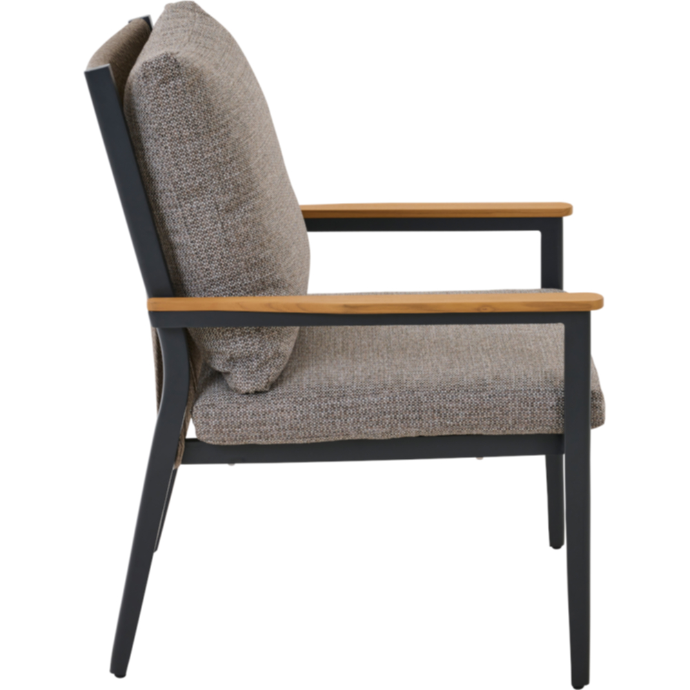 Stapelsessel LIGURIA COMFORT PLUS in Farbe Gardino®-Geflecht twisted in taupe grau, Moebel, Stuhl, Sessel