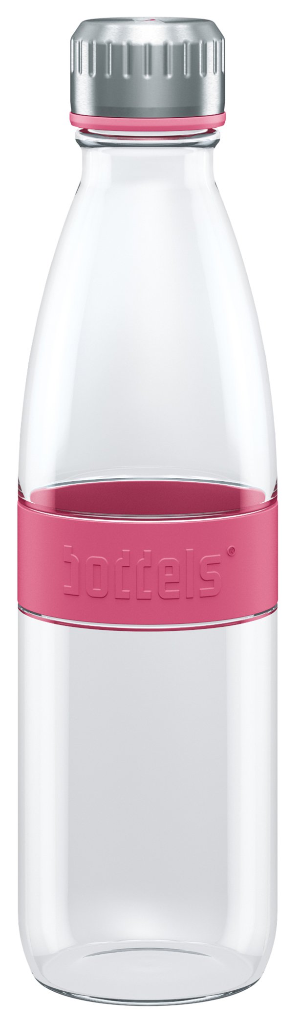 boddels Trinkflasche Dree 650ml in Himbeerrot mit Neoprentasche