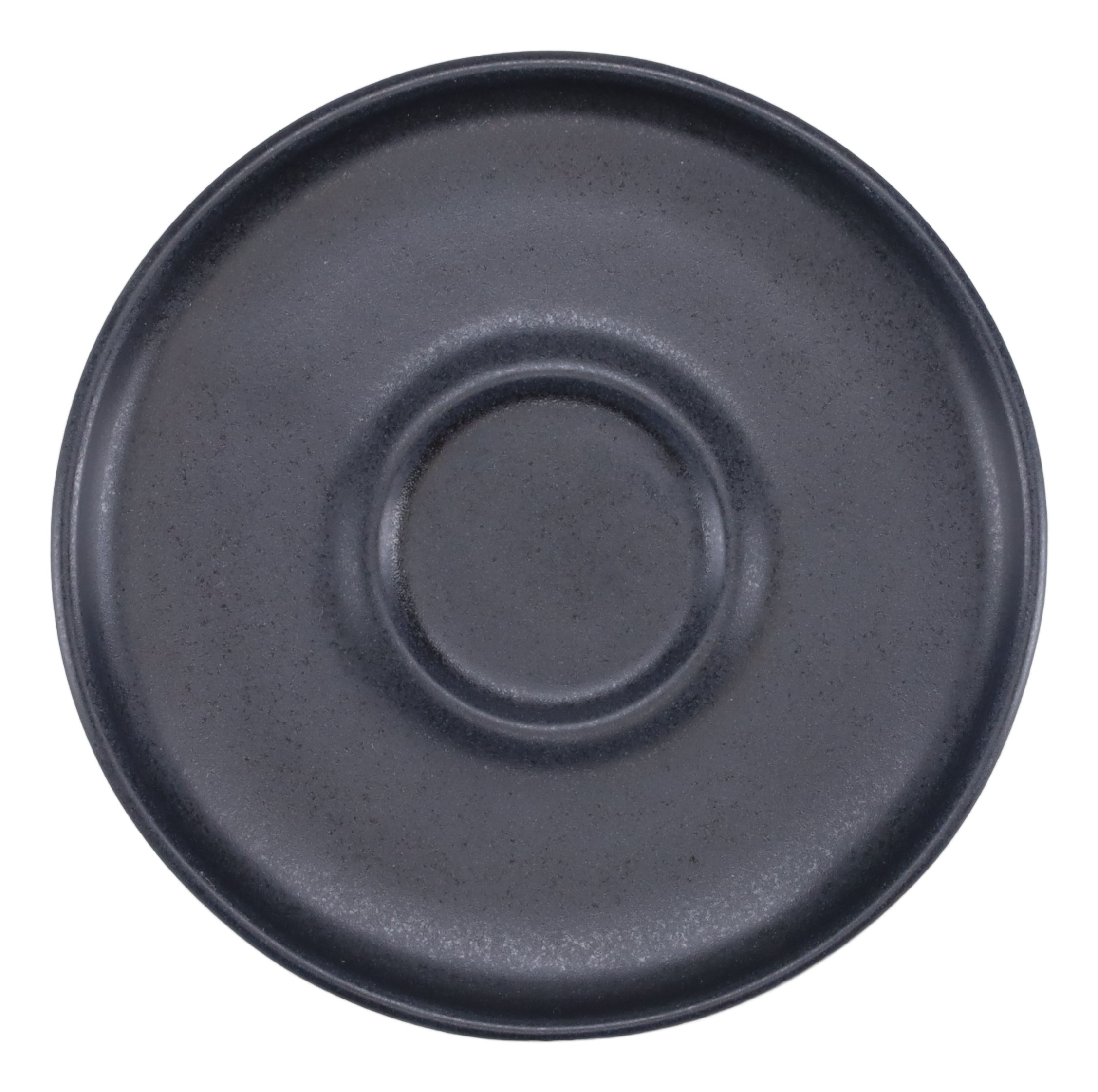 CreaTable Espressountertasse Uno in Farbe schwarz, Teller, Untertasse, dunkelgrau, Keramik, Geschirr